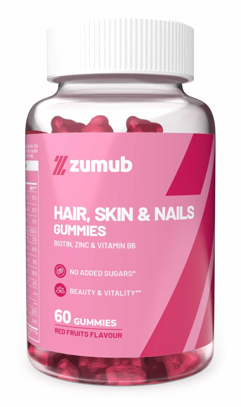 Zumub Hair, Skin & Nails | 60 Gomas | Frutos Vermelhos