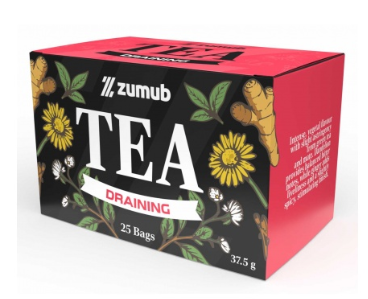 Chá Zumub Draining Tea, caixa de 25 saquetas e 37,5 g