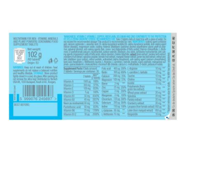 Rótulo do BioTechUSA Multivitamin For Men