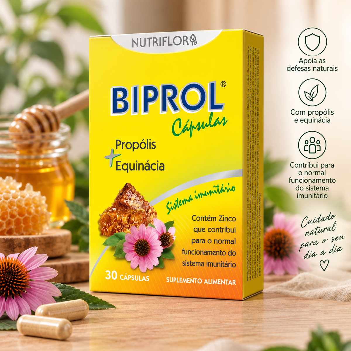 Biprol Cápsulas Propólis + Equinácia | 30 Cápsulas
