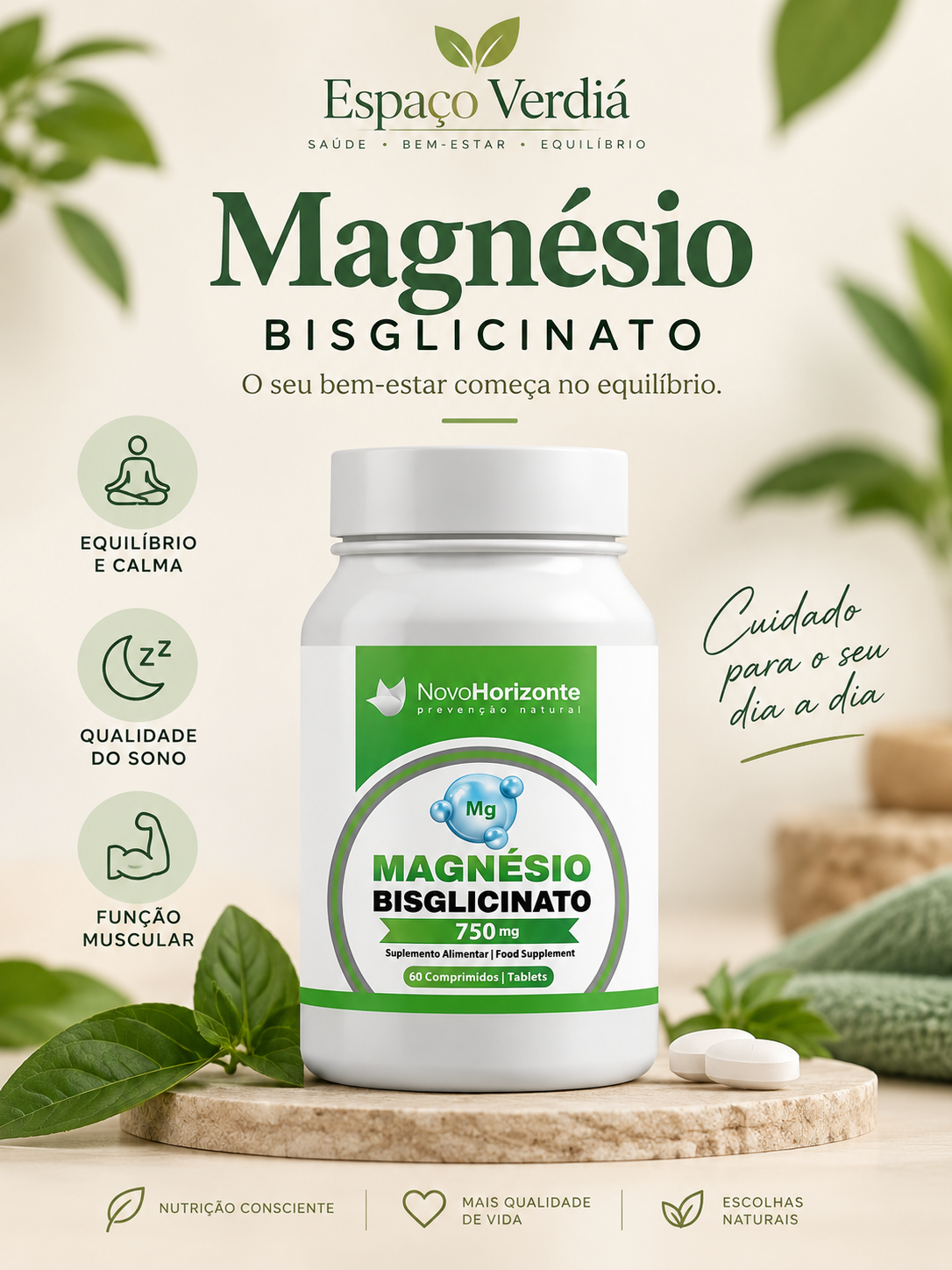 Magnésio Bisglicinato 750mg